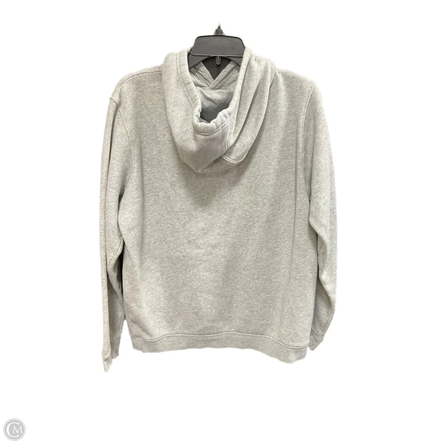 Athletic Top Long Sleeve Hoodie By Nike In Grey, Size: L