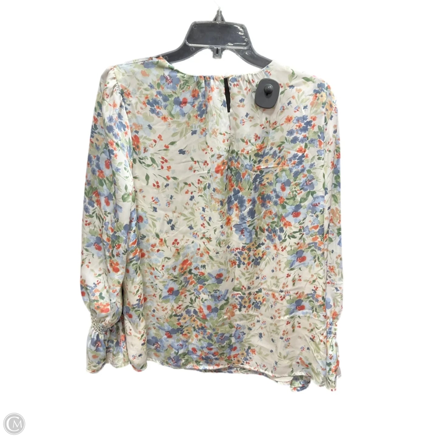 Top Long Sleeve By Cece In Floral Print, Size: 1x