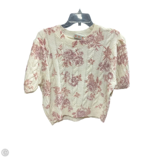 Top Short Sleeve By Sincerely Jules In Pink & White, Size: Xl