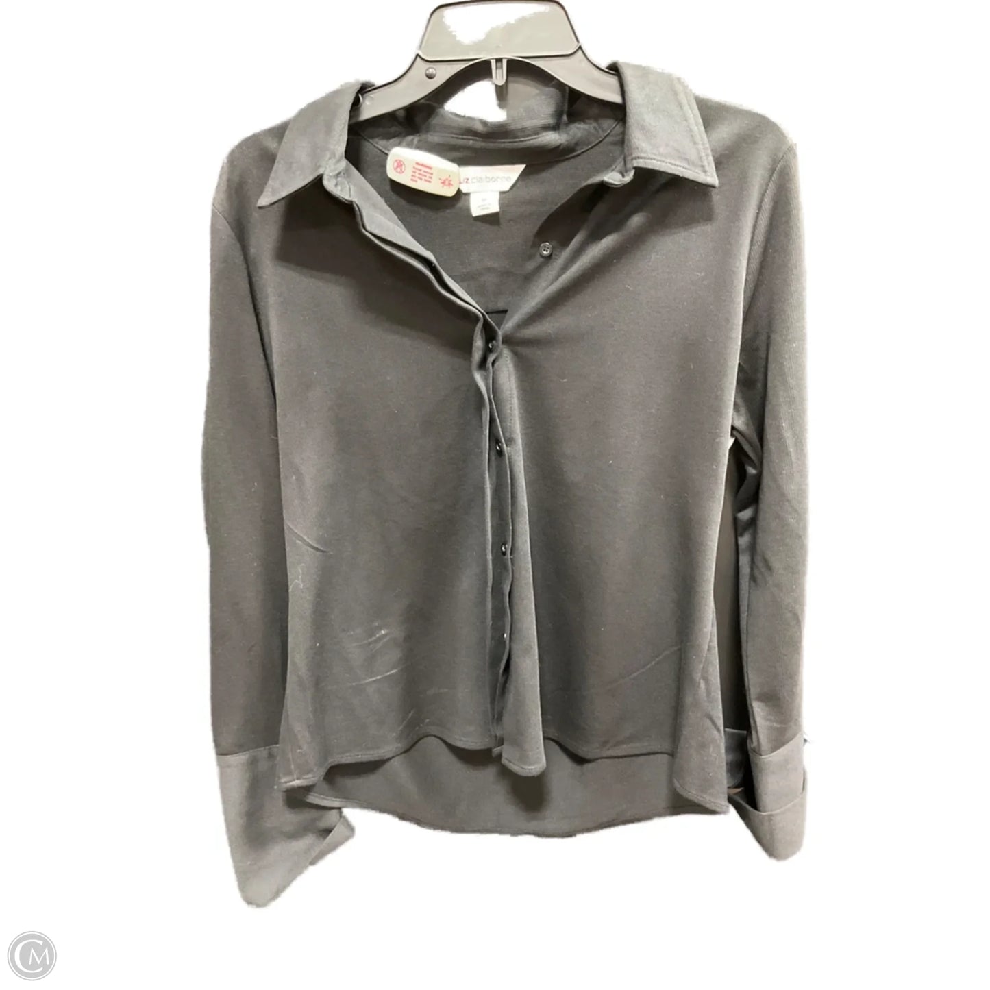 Blouse Long Sleeve By Liz Claiborne In Black, Size: M
