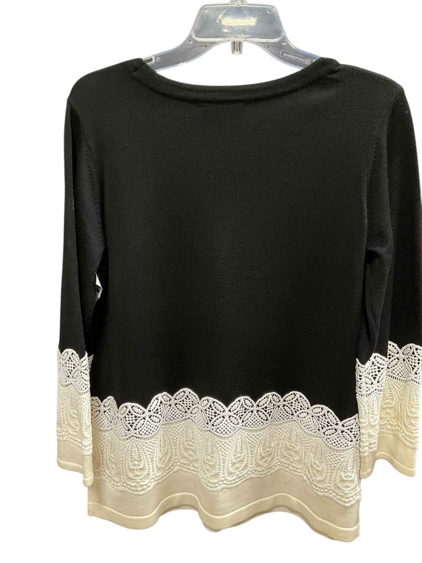 Sweater By Karl Lagerfeld In Black & White, Size: S