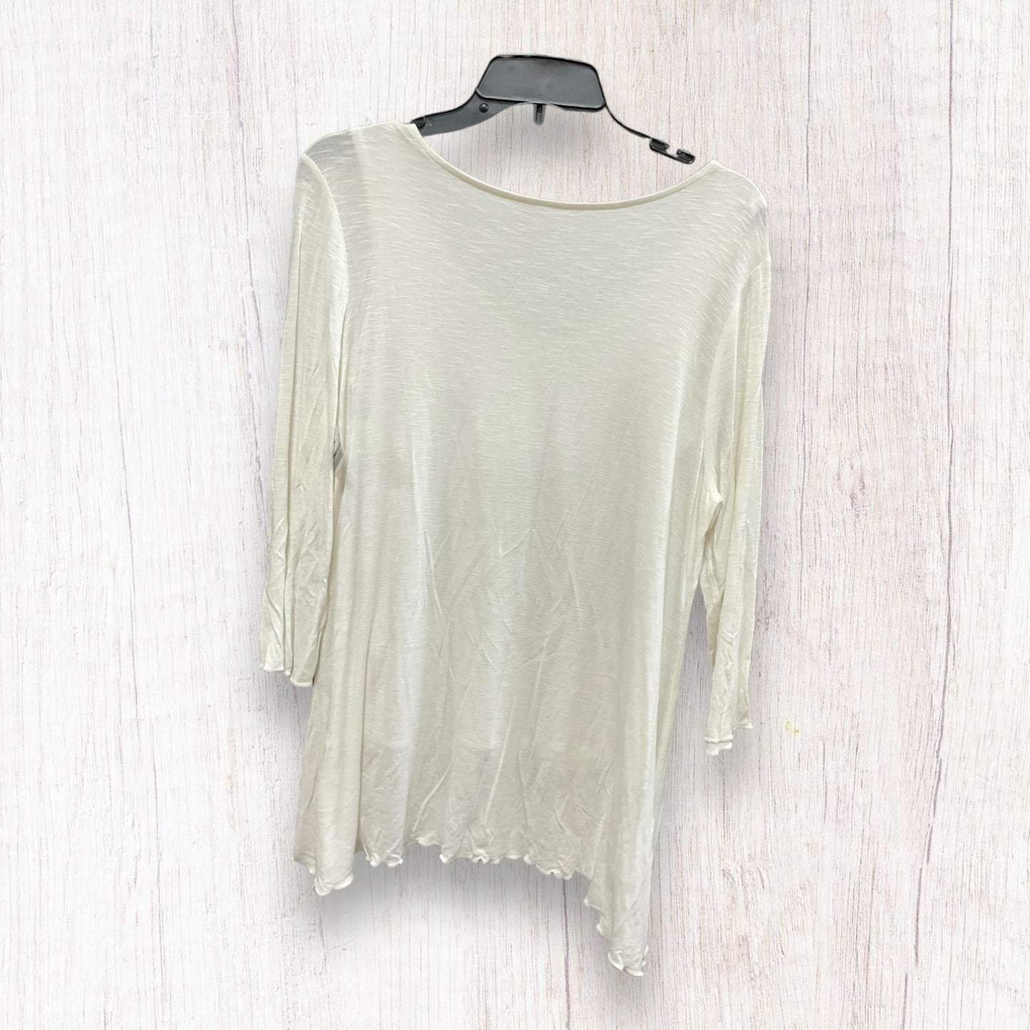 Top Long Sleeve By Miraclesuit In White, Size: L