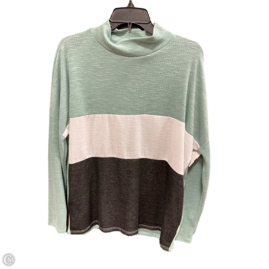Top Long Sleeve By Haptics In Black & Green, Size: L