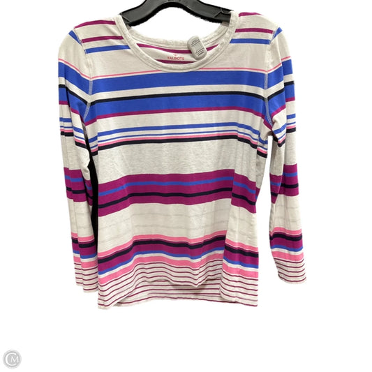 Top Long Sleeve By Talbots In Striped Pattern, Size: Mp