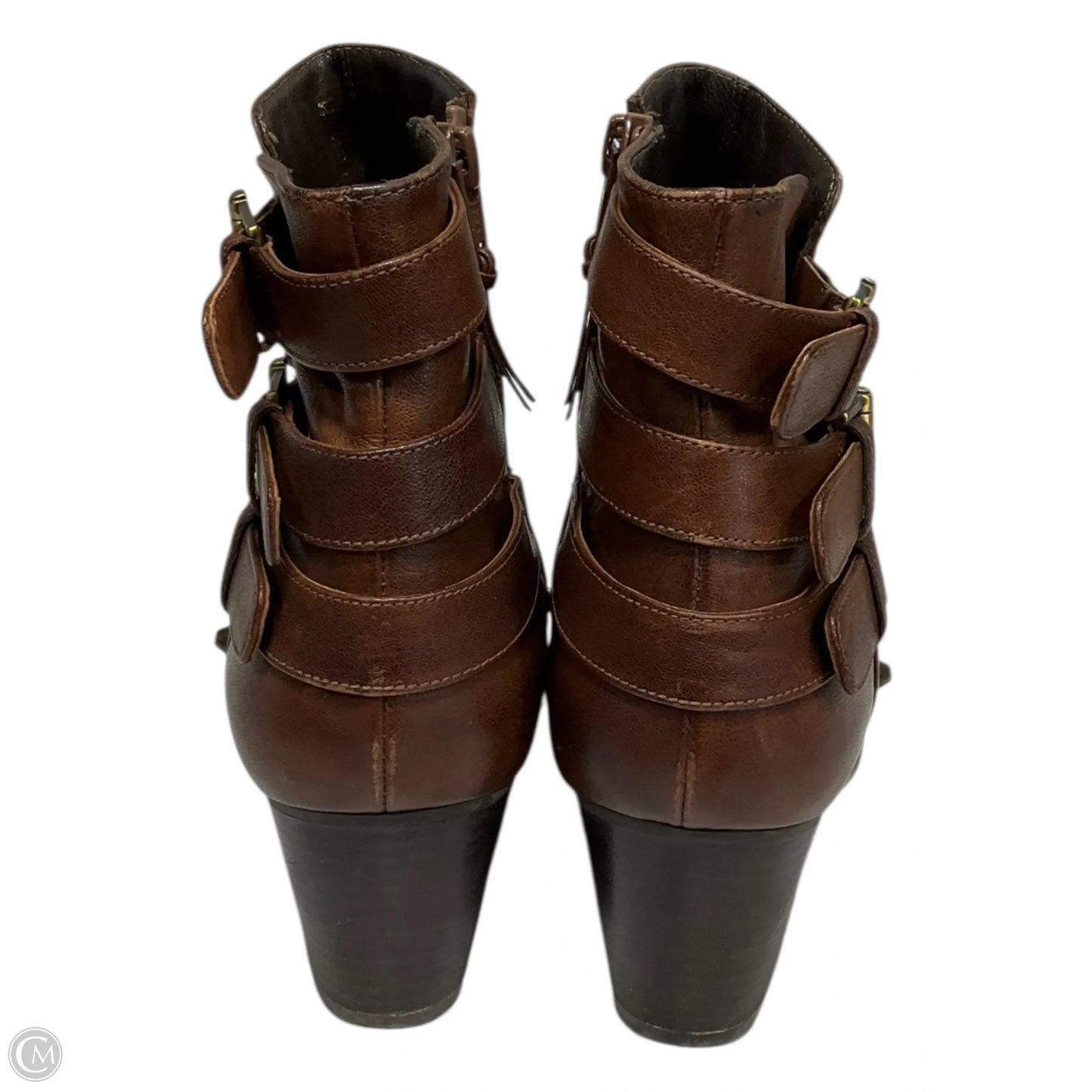 Boots Designer By Stuart Weitzman In Brown, Size: 8.5