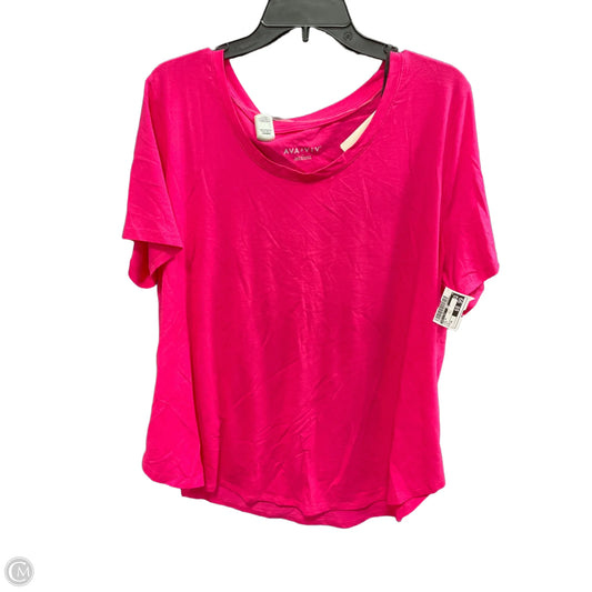 Top Short Sleeve By Ava & Viv In Pink, Size: 1x