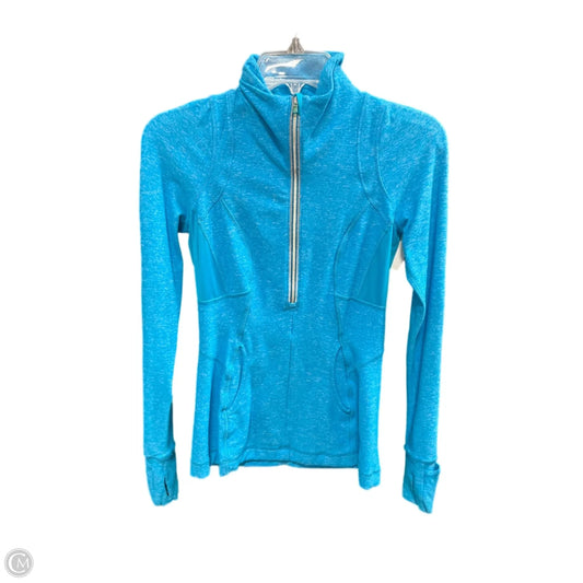 Athletic Top Long Sleeve Collar By Lululemon In Blue, Size: 4