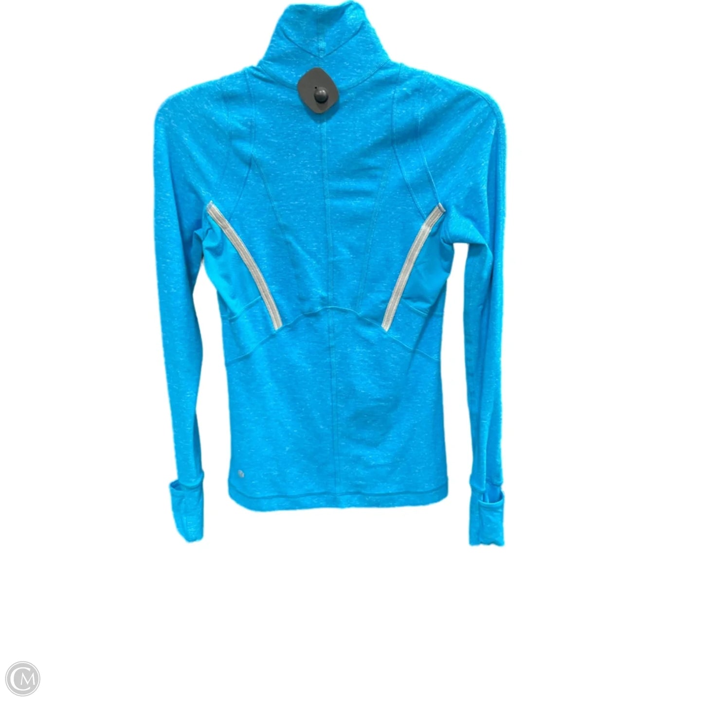 Athletic Top Long Sleeve Collar By Lululemon In Blue, Size: 4