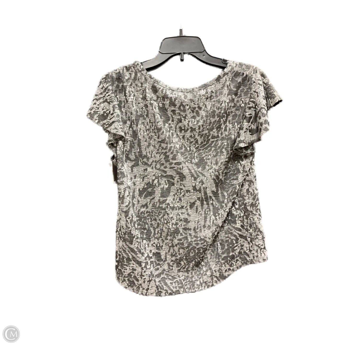 Top Short Sleeve By White House Black Market In Black & Grey, Size: M