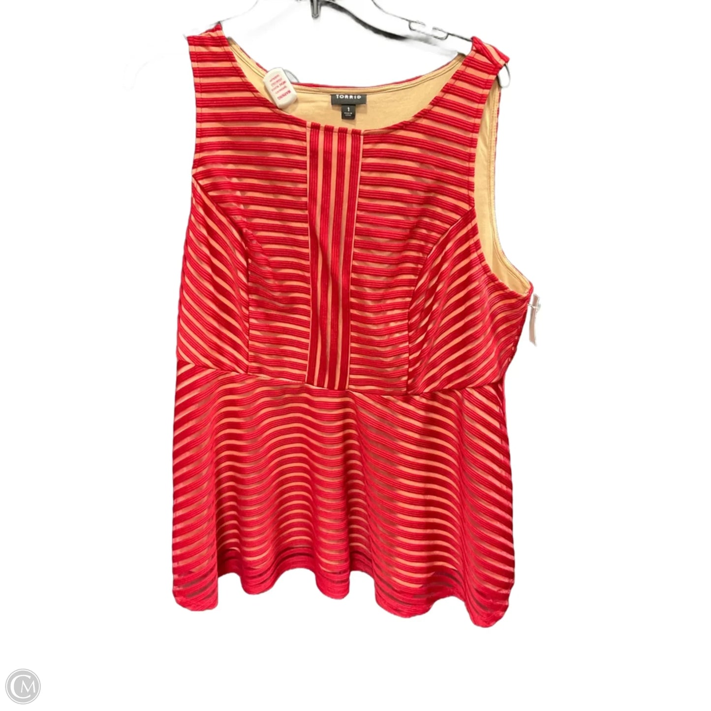 Top Sleeveless By Torrid In Red, Size: Xl