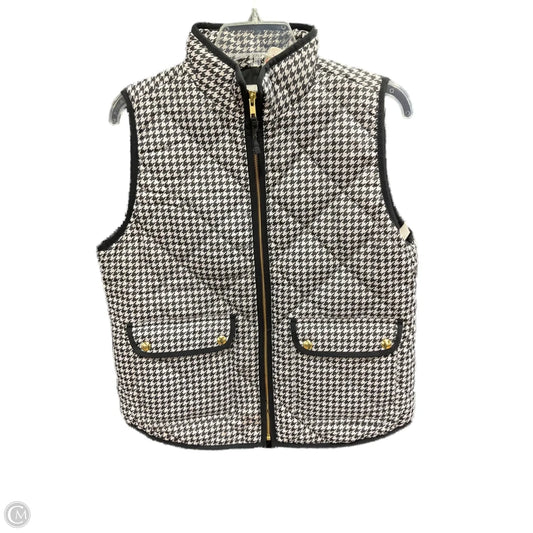 Vest Puffer & Quilted By J. Crew In Black & White, Size: M