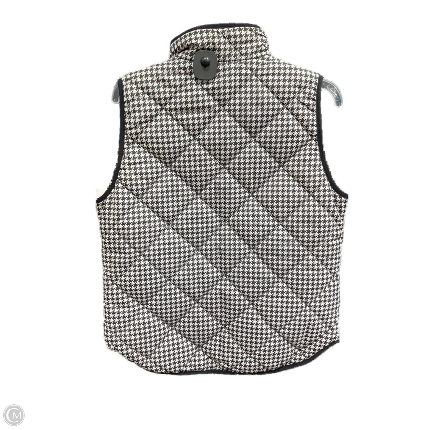Vest Puffer & Quilted By J. Crew In Black & White, Size: M