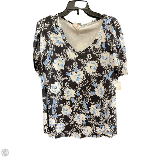 Top Short Sleeve By Cmf In Floral Print, Size: Xxl