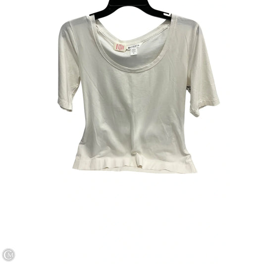 Athletic Top Short Sleeve By Athleta In White, Size: M
