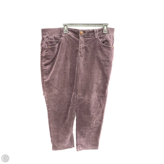 Pants Corduroy By Democracy In Purple, Size: 18