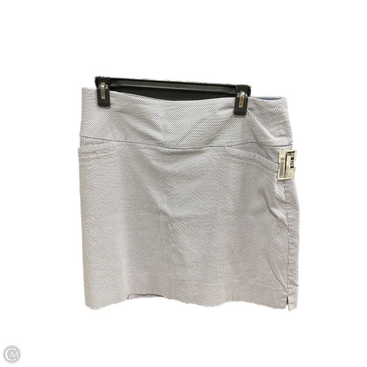 Athletic Skort By Sc & Co In Striped Pattern, Size: L