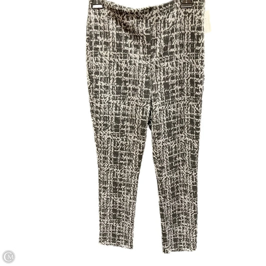 Pants Leggings By Joseph Ribkoff In Black & Grey, Size: 8