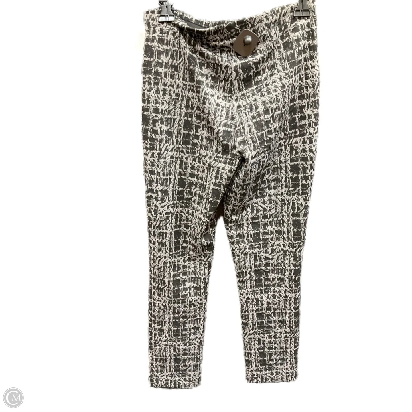 Pants Leggings By Joseph Ribkoff In Black & Grey, Size: 8