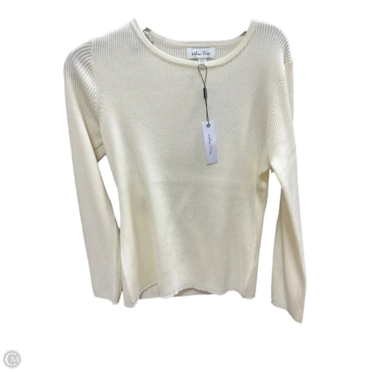 Top Long Sleeve By Melissa Paige In Cream, Size: L