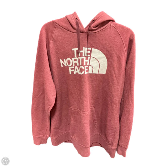 Athletic Top Long Sleeve Hoodie By The North Face In Maroon, Size: Xl
