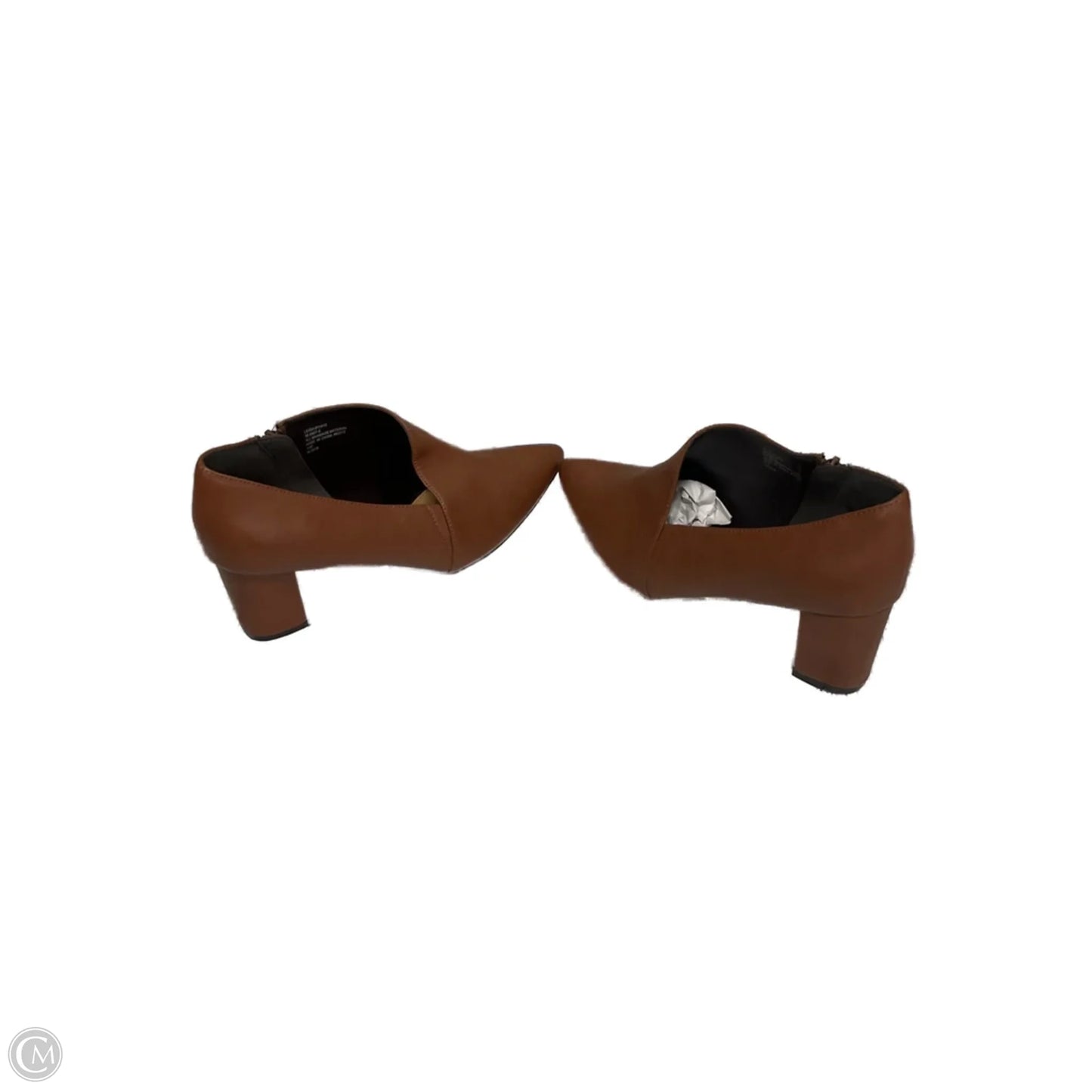 Boots Ankle Heels By Comfortview In Brown, Size: 11