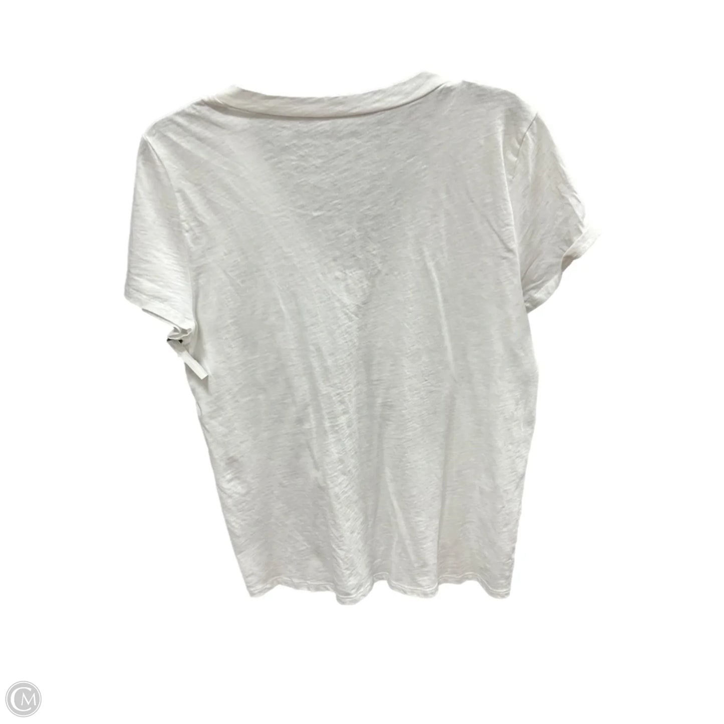 Top Short Sleeve Basic By Loft In White, Size: L