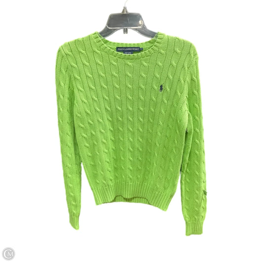 Top Long Sleeve By Ralph Lauren Blue Label In Green, Size: L