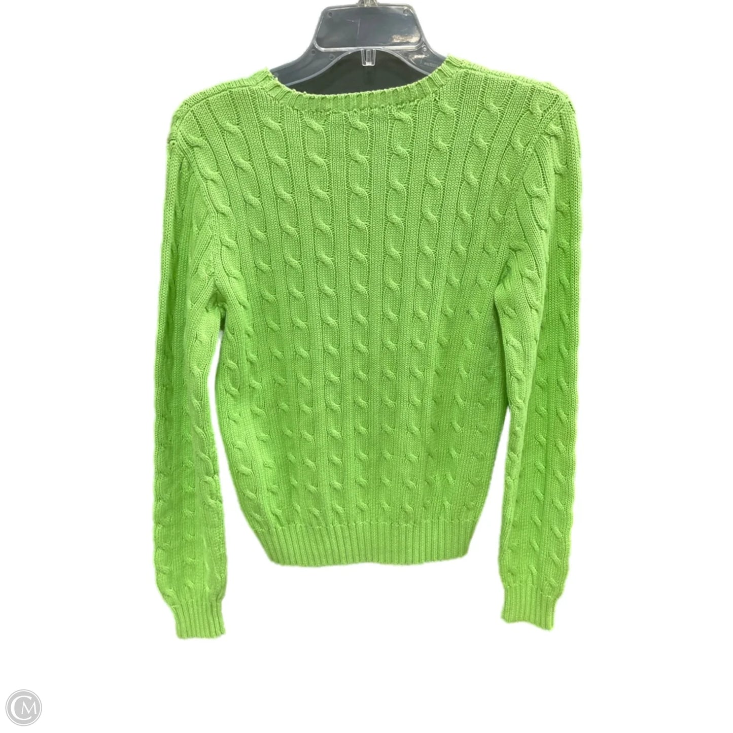 Top Long Sleeve By Ralph Lauren Blue Label In Green, Size: L