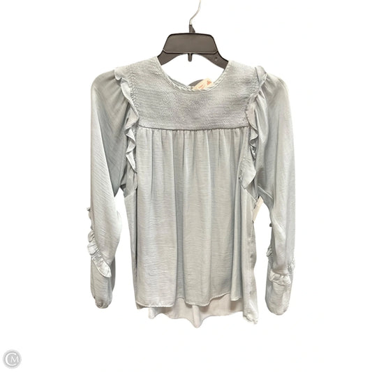 Top Long Sleeve By Dolan Left Coast In Blue, Size: Xs