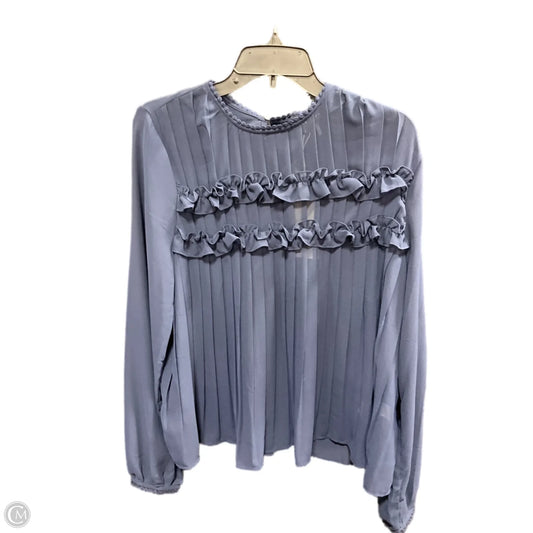 Top Long Sleeve By Endless Rose In Navy, Size: L