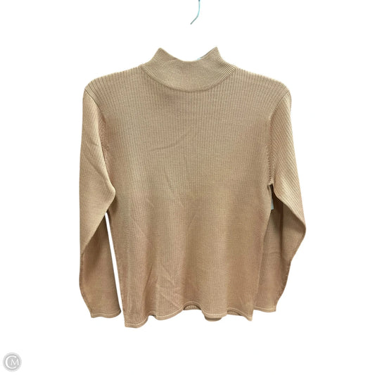 Top Long Sleeve By Jeanne Pierre In Tan, Size: S
