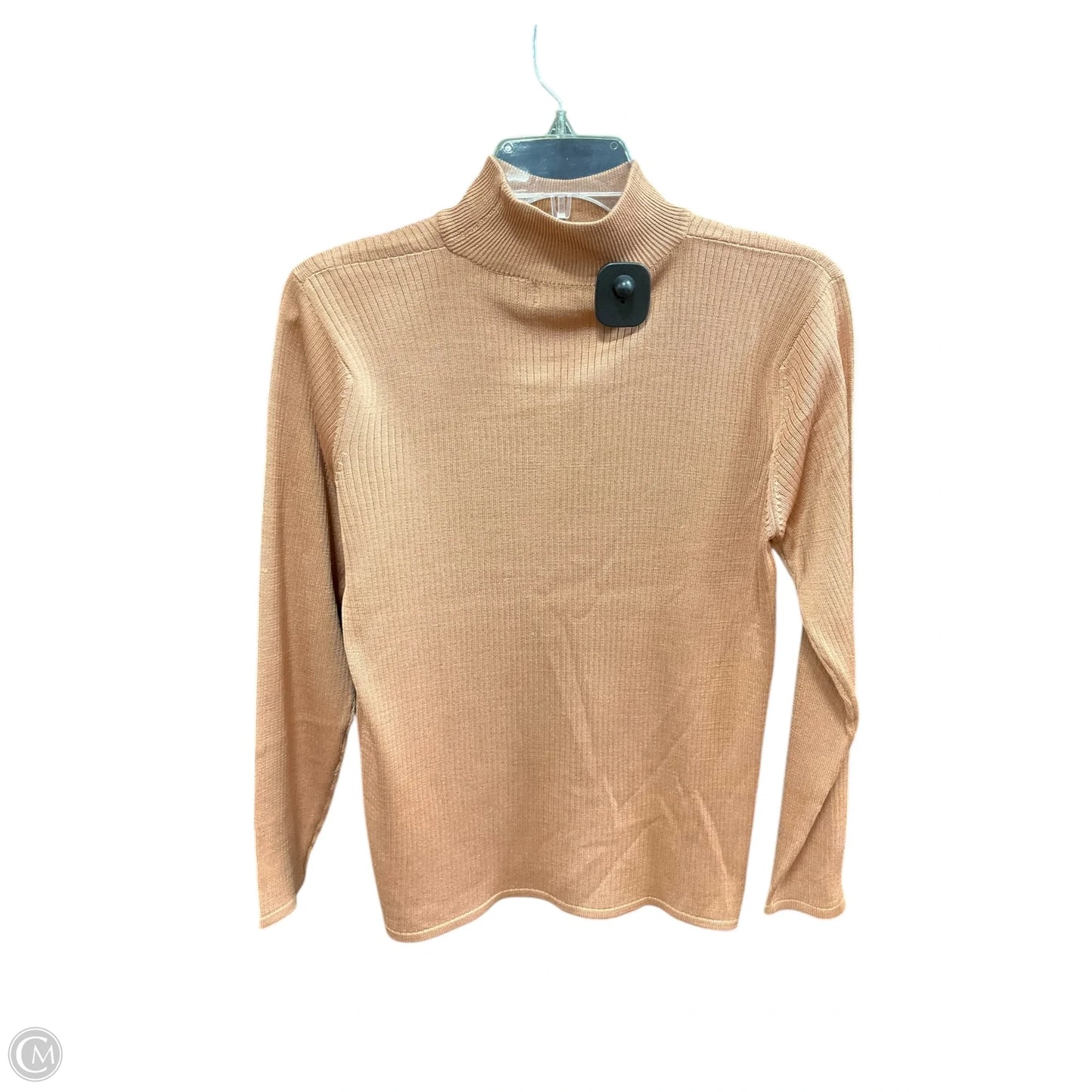 Top Long Sleeve By Jeanne Pierre In Tan, Size: S