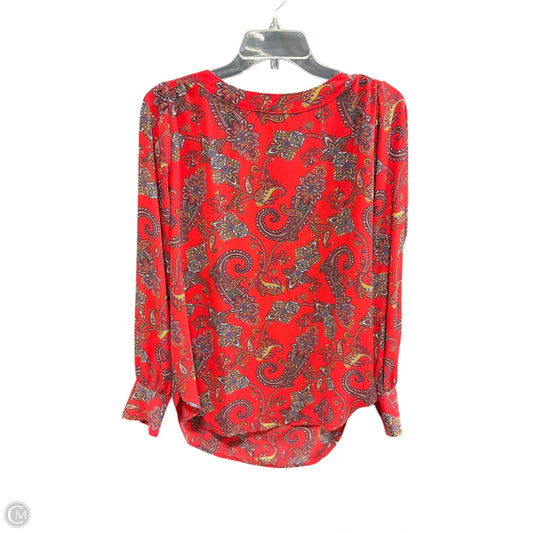 Top Long Sleeve By Loft In Red, Size: S