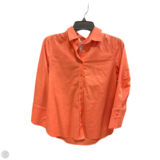 Blouse 3/4 Sleeve By Chicos In Orange, Size: S