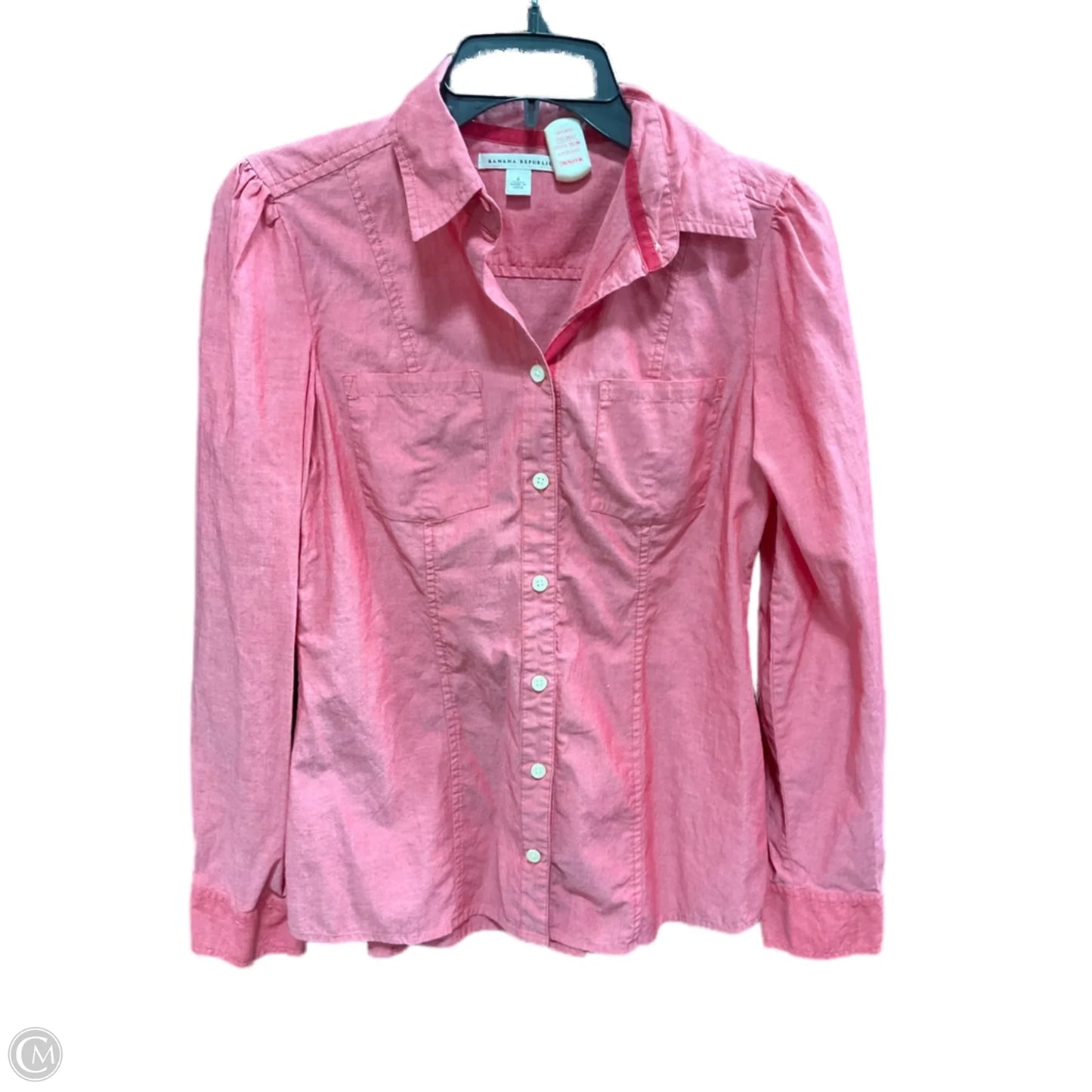 Blouse Long Sleeve By Banana Republic In Red, Size: 6