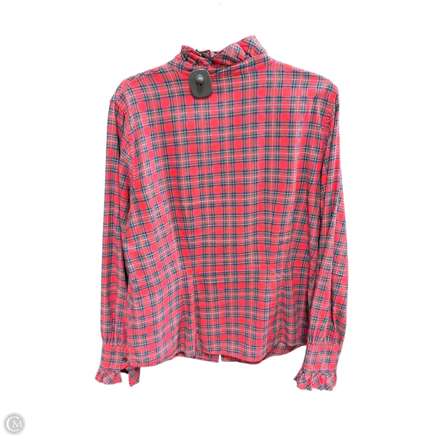 Blouse Long Sleeve By Brooks Brothers In Red, Size: 14