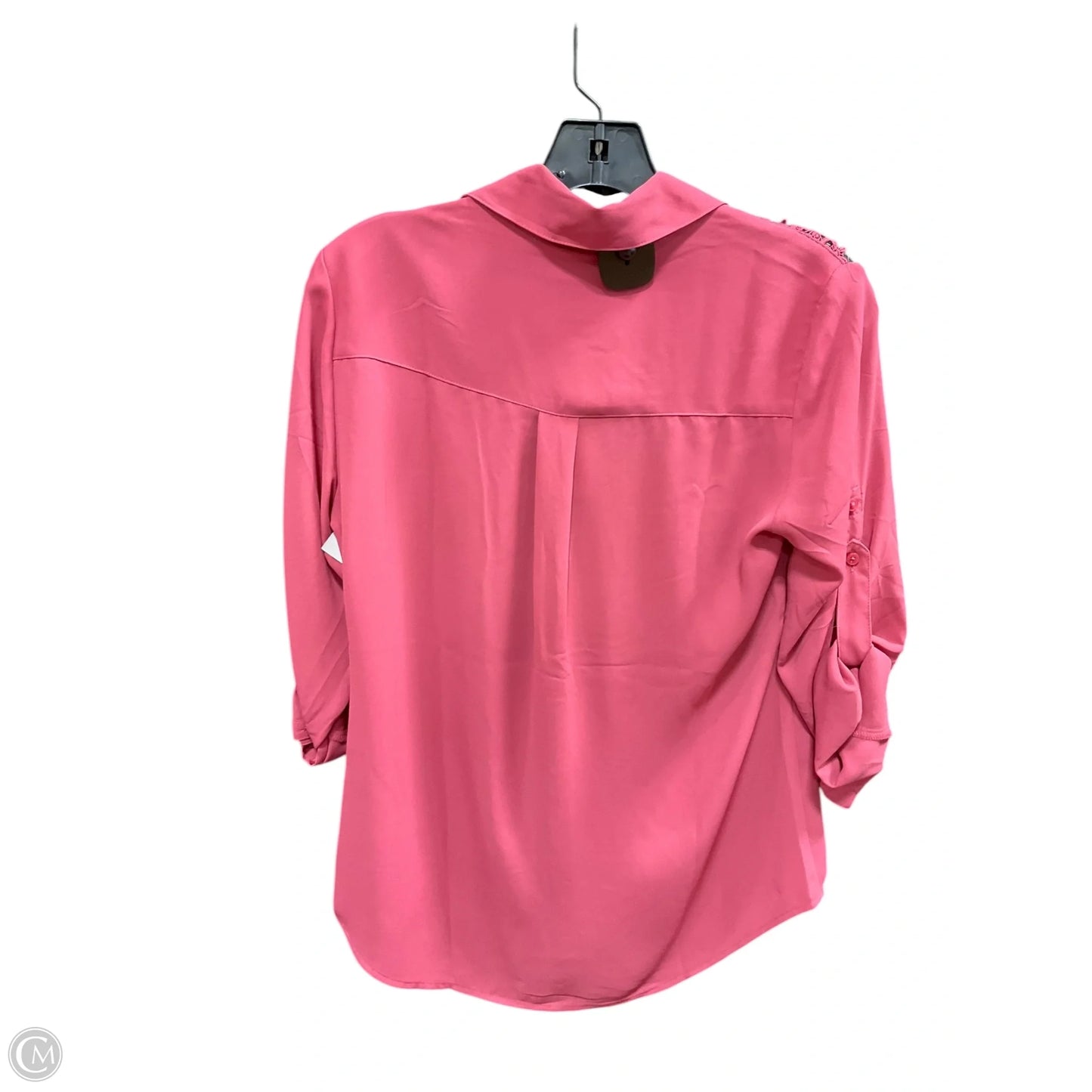 Blouse Long Sleeve By Express In Pink, Size: S