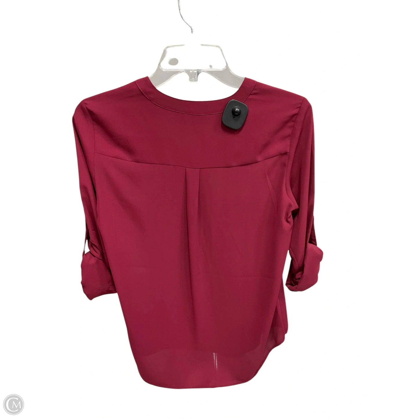Top Long Sleeve By Express In Maroon, Size: Xs