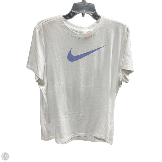 Athletic Top Short Sleeve By Nike In White, Size: Xl
