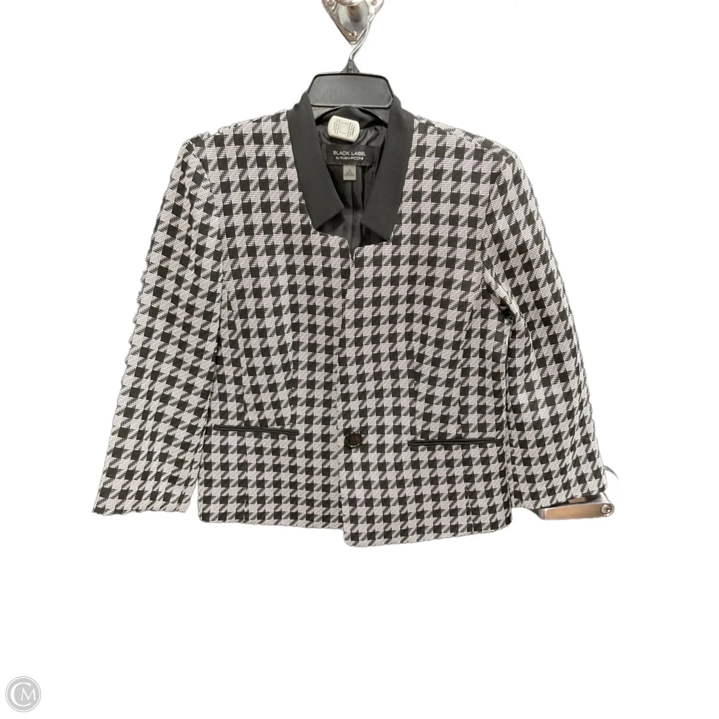 Blazer By Black Label In Black & White, Size: 10