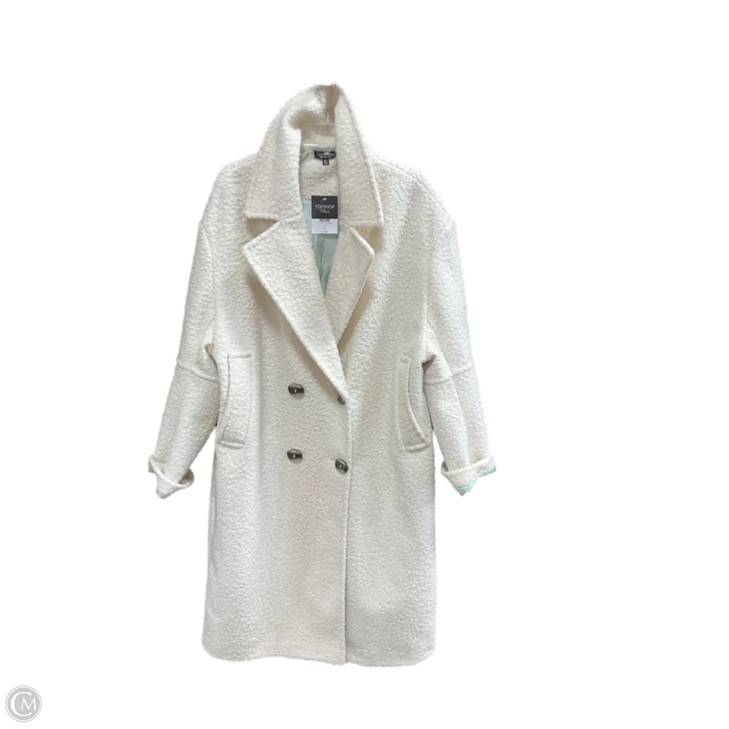 Coat Other By Topshop In White, Size: 14