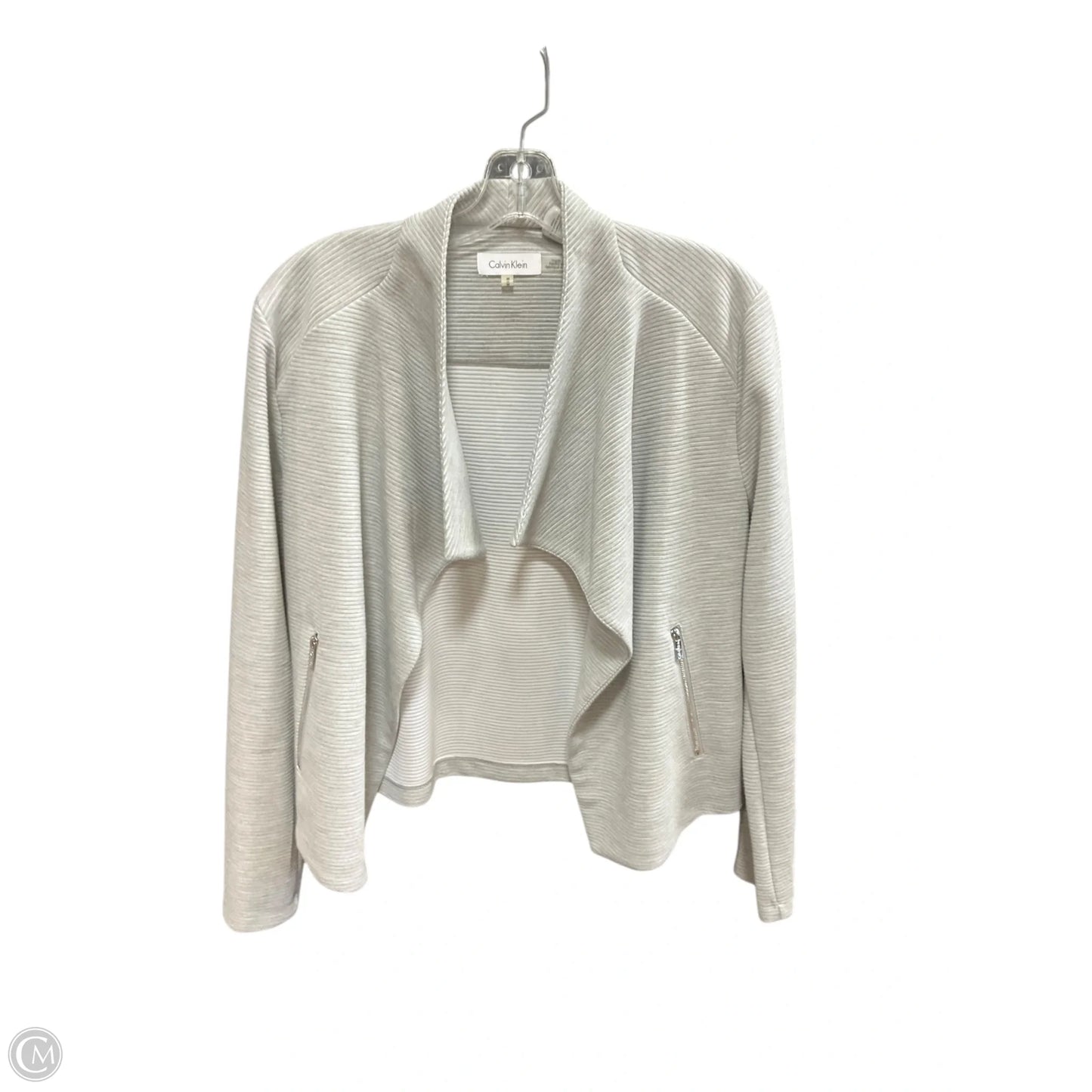 Blazer By Calvin Klein In Grey, Size: M