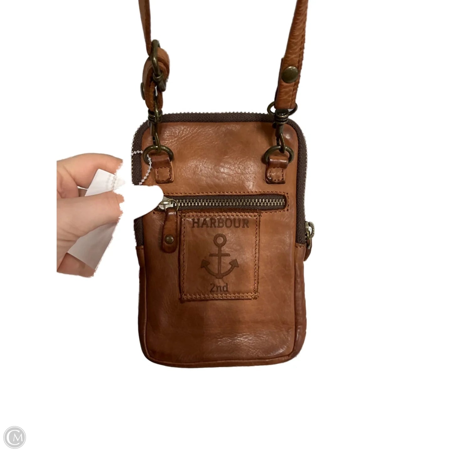 Crossbody Leather By Harbor Bay, Size: Small