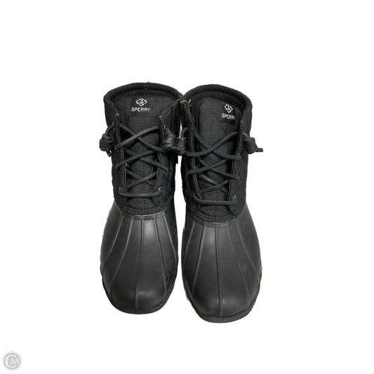 Boots Ankle Flats By Sperry In Black, Size: 8.5