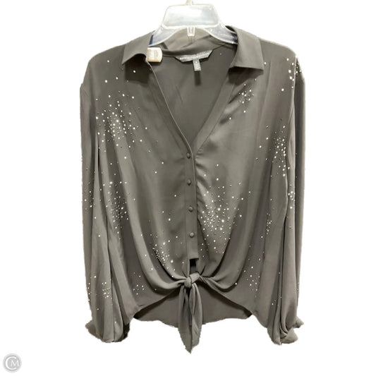 Blouse Long Sleeve By White House Black Market In Black, Size: S