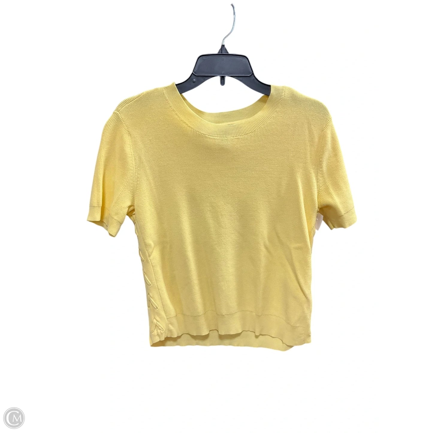 Top Short Sleeve By White House Black Market In Yellow, Size: S