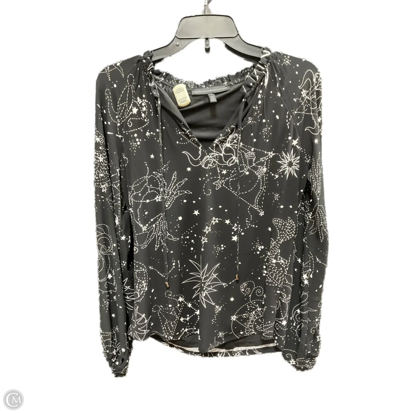 Top Long Sleeve By White House Black Market In Black & White, Size: S