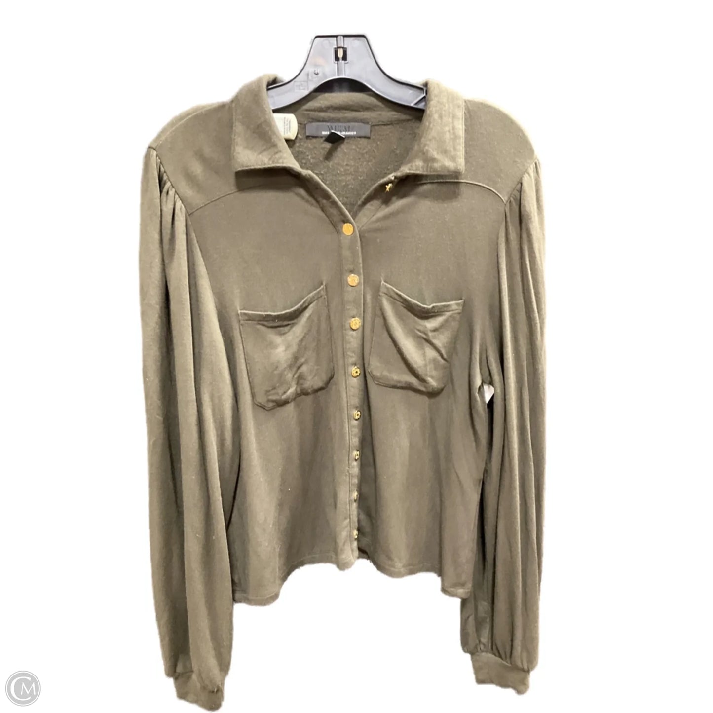 Top Long Sleeve By White House Black Market In Green, Size: M
