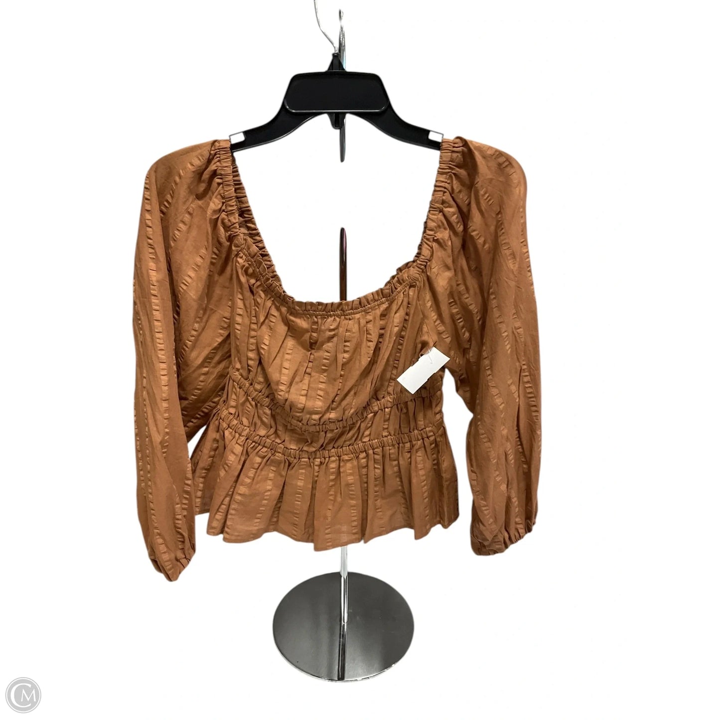 Top Long Sleeve By J. Crew In Brown, Size: Xs
