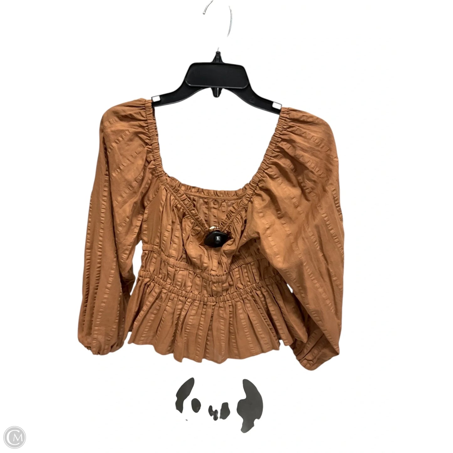 Top Long Sleeve By J. Crew In Brown, Size: Xs